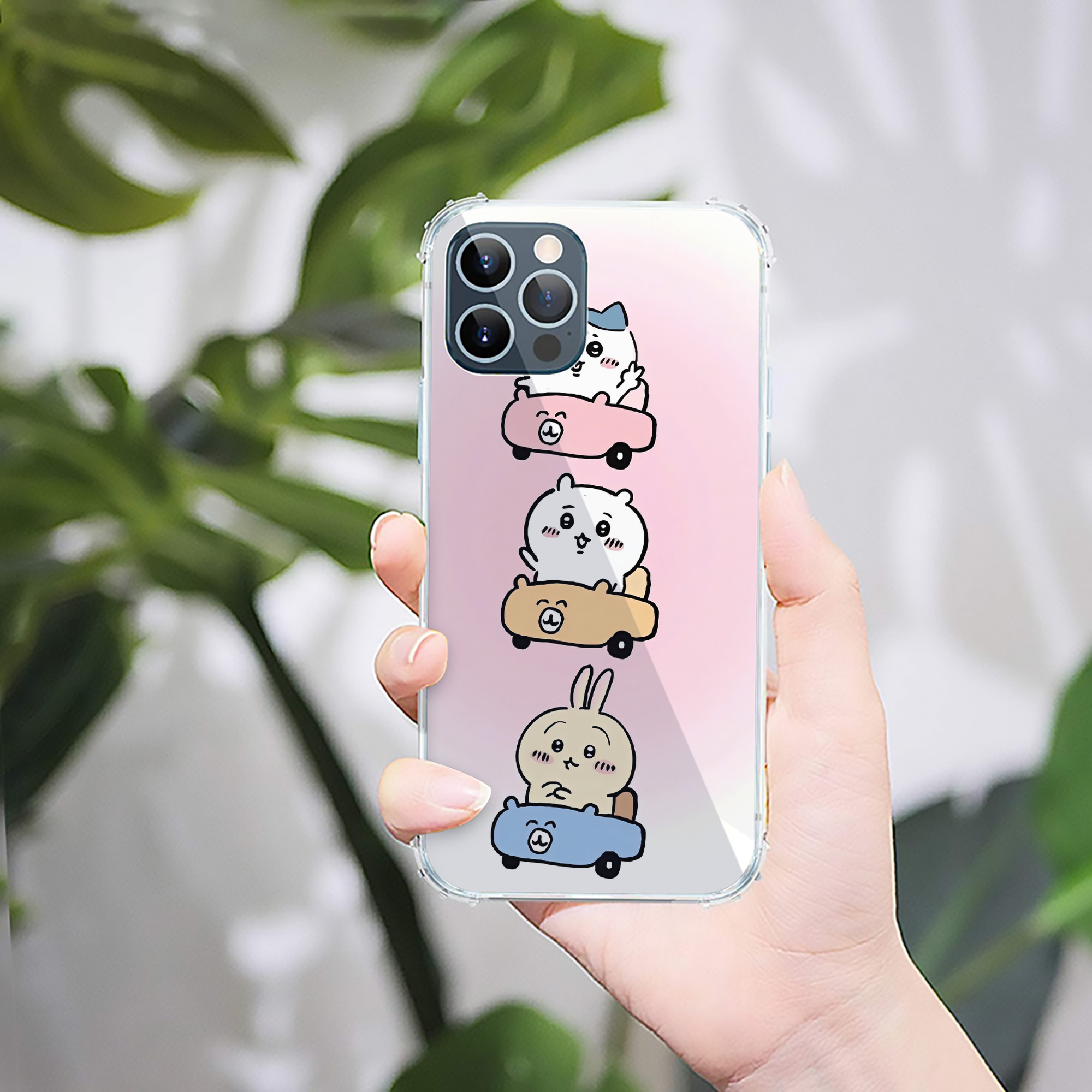 （画像用） ちいかわ Chii-kawa 【iPhone 12シリーズ対応】透明スマホケース（クリアソフトケース）